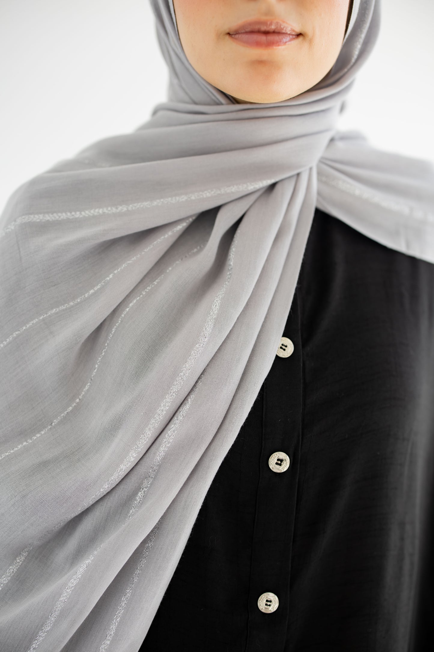 Glittery whispers Scarf - Grey