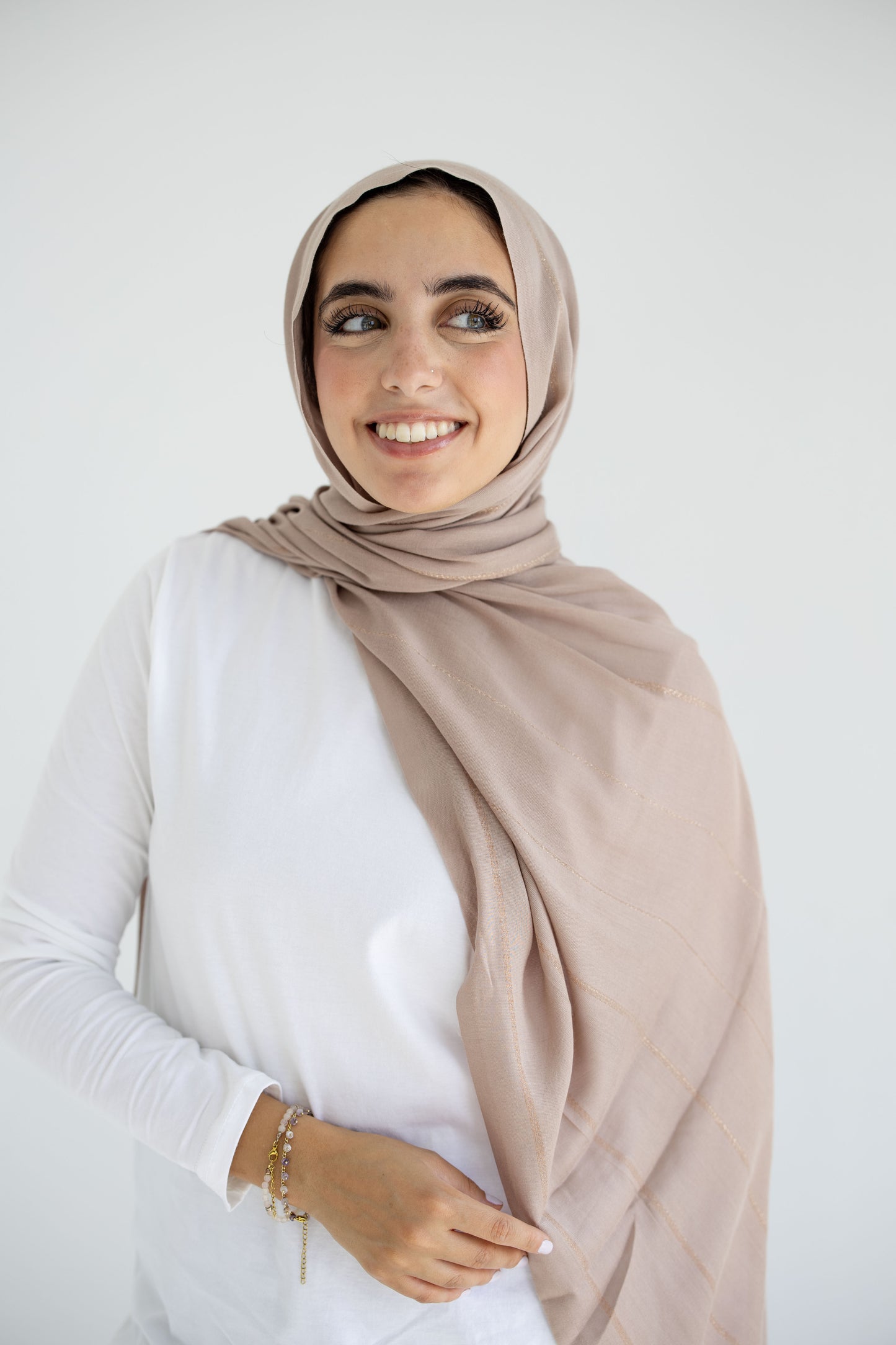 Glittery whispers Scarf - Cafe