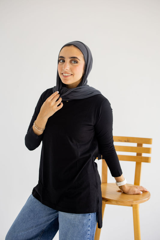 Cotton Basic Top - Black