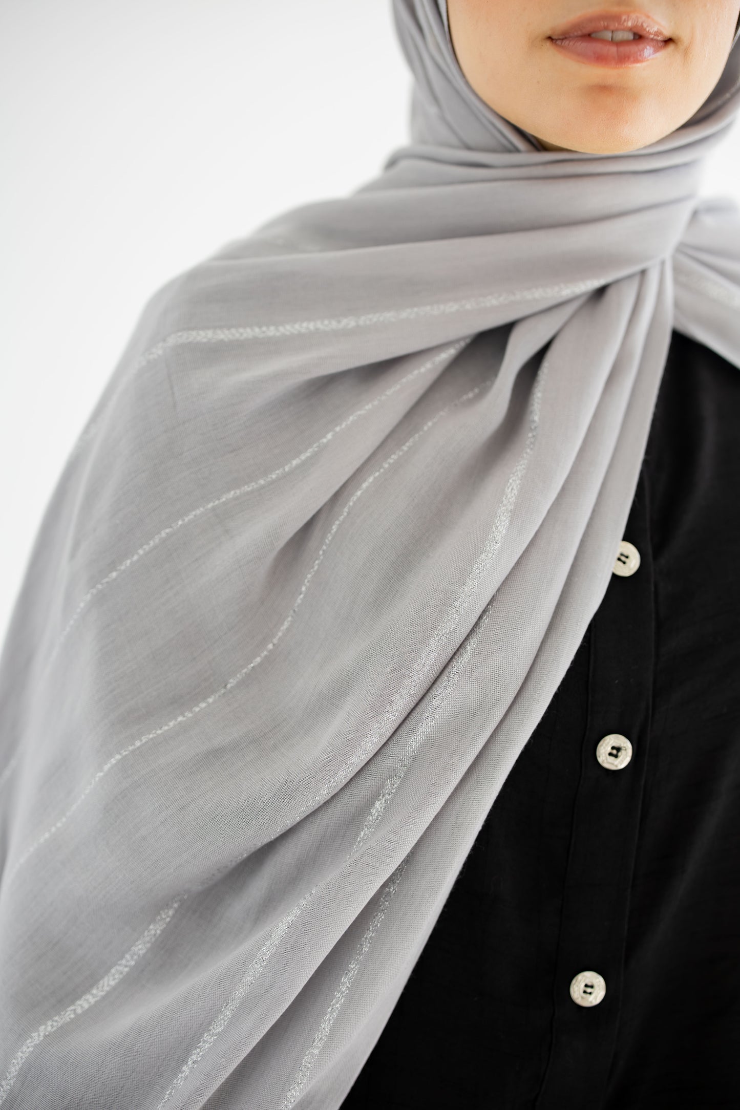 Glittery whispers Scarf - Grey