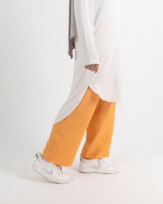 Straight Leg Pants - Orange